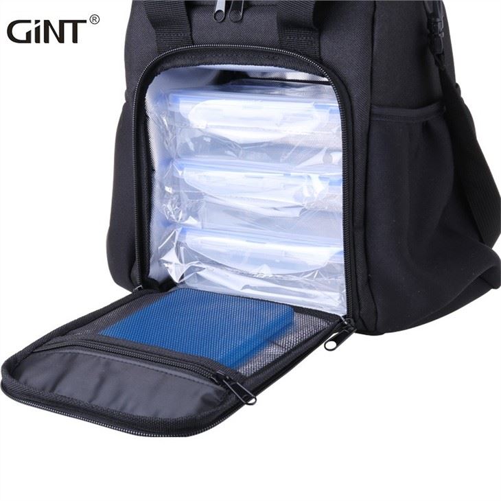 Customized Black Durable Stain Resistant Leakproof Soft-Sided Insulation Ice Cooler Lunch Bag